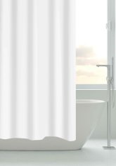 GRUND Textilní koupelnový závěs, ROM UNI textil, bílá