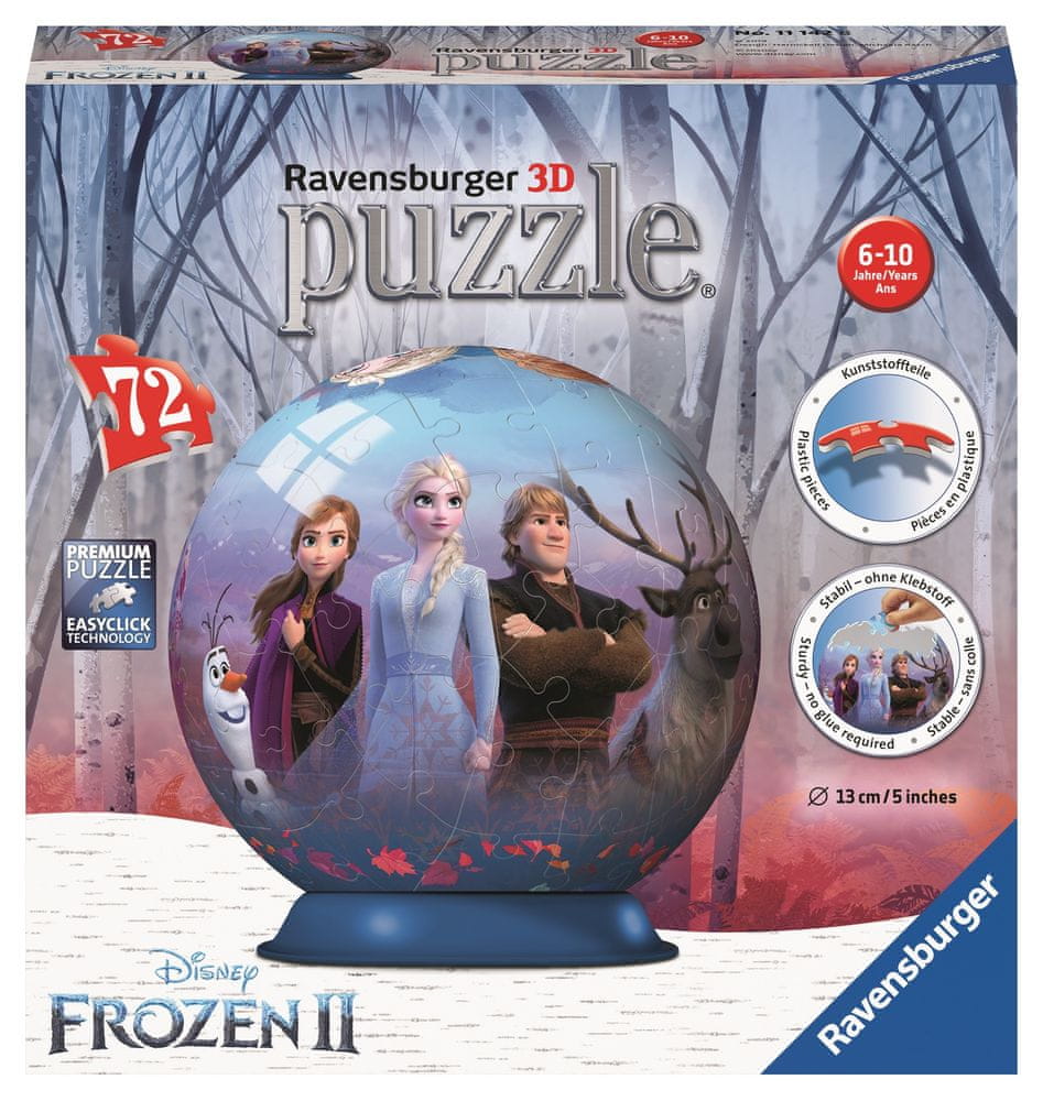 Levně Ravensburger 3D Puzzle 111428 Disney Ledové království 2 72 dílků