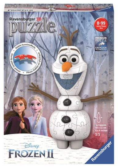 Ravensburger 3D Puzzle 111572 Disney Ledové království 2 Olaf 3D Puzzle 54 dílků