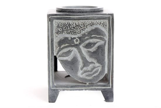 Sifcon Aromalampa BUDDHA, 17x13x13 cm, mýdlový kámen, šedá