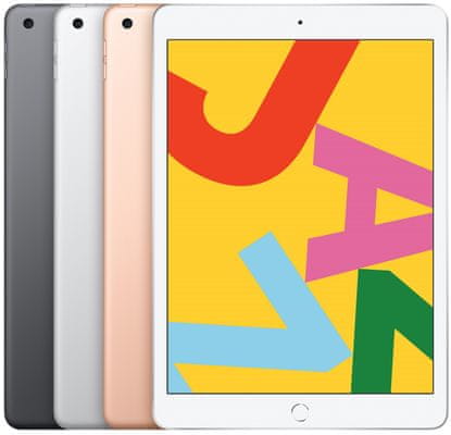 iPad 2019 2019, kovový, kompaktní, vysoký výkon A10 Fusion, iPadOS, velký Retina displej, Apple Pencil, Smart Keyboard