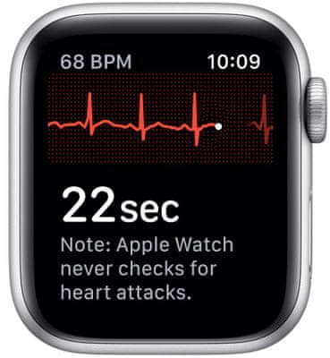 Chytré hodinky Apple Watch Series 5, EKG sledování tepu srdeční činnost monitorování aktivity notifikace online platby Apple Pay tréninkové programy přehrávání hudby notifikace volání