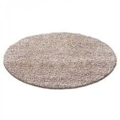 Ayyildiz Kusový koberec Dream Shaggy 4000 beige kruh 120x120 (průměr) kruh
