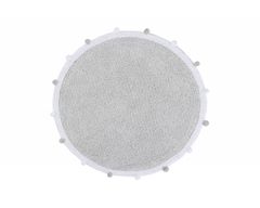Lorena Canals Pro zvířata: Pratelný koberec Bubbly Light Grey kruh 120x120 (průměr) kruh