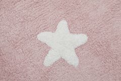 Lorena Canals Přírodní koberec, ručně tkaný Stars Pink-White 120x160