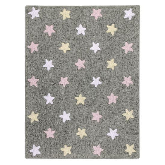 Lorena Canals Přírodní koberec, ručně tkaný Tricolor Stars Grey-Pink
