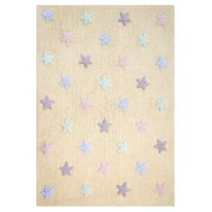 Lorena Canals Pro zvířata: Pratelný koberec Tricolor Stars Vanilla 120x160