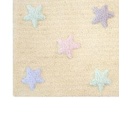 Lorena Canals Přírodní koberec, ručně tkaný Tricolor Stars Vanilla 120x160