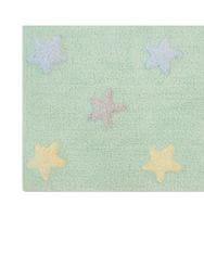 Lorena Canals Přírodní koberec, ručně tkaný Tricolor Stars Soft Mint 120x160