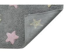 Lorena Canals Pro zvířata: Pratelný koberec Tricolor Stars Grey-Pink 120x160