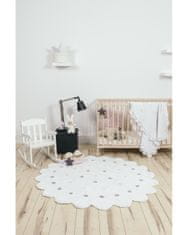 Lorena Canals Pro zvířata: Pratelný koberec Little Biscuit White 140x140 kytka