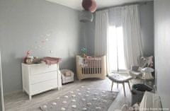 Lorena Canals Přírodní koberec, ručně tkaný Tricolor Polka Dots Grey-Pink 120x160