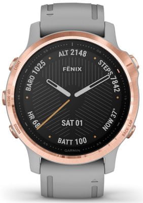 Chytré hodinky Garmin fénix 6S Sapphire, smart watch, pokročilé, outdoorové, sportovní, odolné, dlouhá výdrž baterie, hudební přehrávač