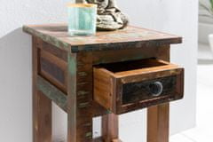 Bruxxi Odkládací stolek z recyklovaného dřeva Kalkutta, 30x50 cm, mango