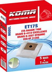 KOMA ET17S - Sada 25 ks sáčků do vysavače ETA Baggin 7468, Dualic