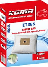 KOMA ET36S - Sada 25 ks sáčků SMART BAG pro vysavače Concept, ETA, Sencor