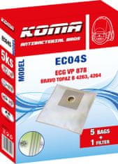KOMA EC04S - Sáčky do vysavače ECG VP 878 textilní, 5ks