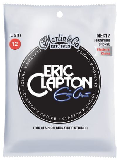 Martin Eric Clapton 92/8 Phosphor Bronze Light Kovové struny pro akustickou kytaru