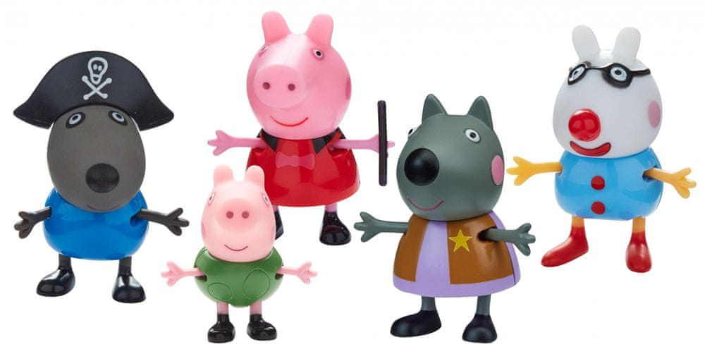 TM Toys Peppa Pig - Maškarní šaty, set 5 figurek