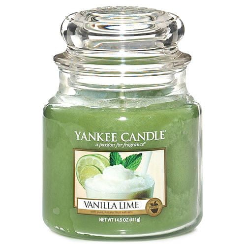 Yankee Candle Svíčka ve skleněné dóze , Vanilka s limetkami, 410 g
