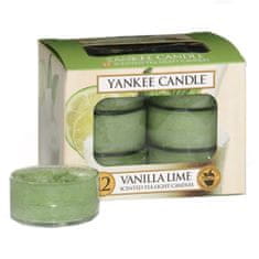Yankee Candle Svíčky čajové , Vanilka s limetkou, 12 ks