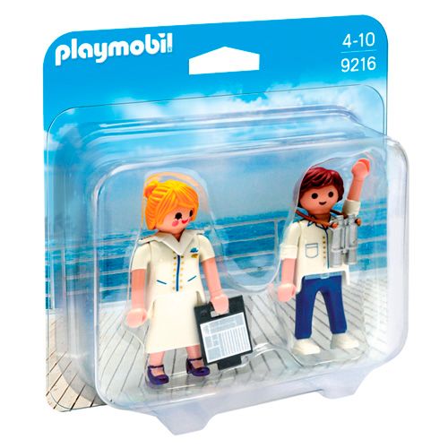 Playmobil Duo Pack Stevardka a důstojník , Prázdniny, 5 dílků