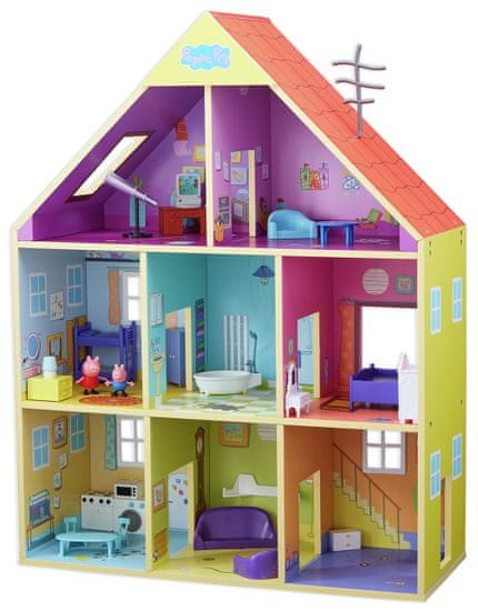 TM Toys Peppa Pig Dřevěný domek včetně vybavení