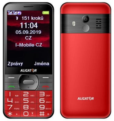 Aligator A900 Senior, mobil pro důchodce, SOS tlačítko, SOS Locator, GPS