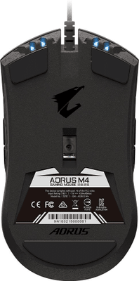 Herní myš Gigabyte Aorus M4 drátová nastavení 3 200 DPI komfort precizní senzor PixArt 3988 RGB Fusion 2.0