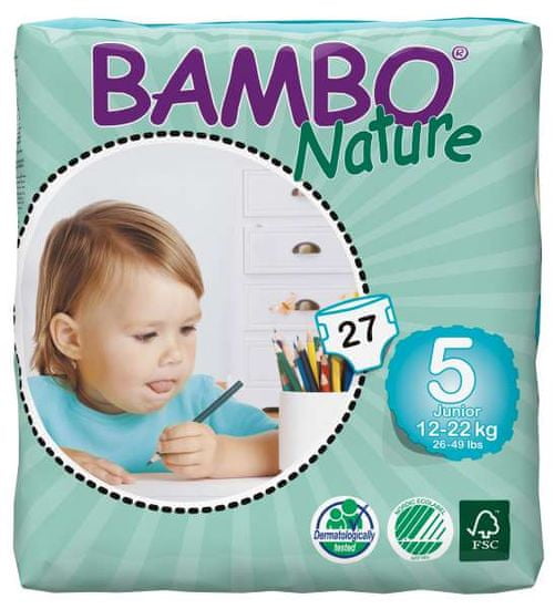Bambo Nature 5 Junior (12-22 kg) 27 ks