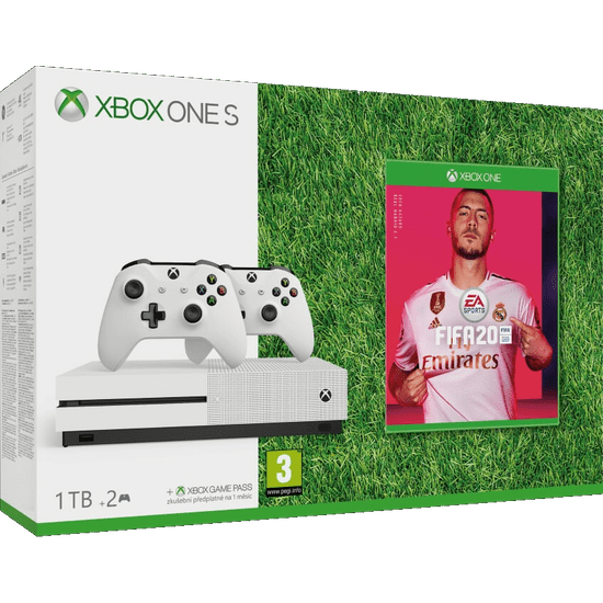Microsoft Xbox One S 1 TB + 2× bezdrátový ovladač + FIFA 20