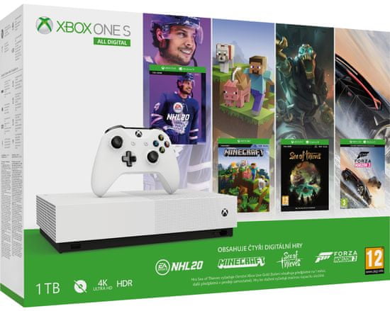 Microsoft Xbox One S All-Digital 1 TB + NHL 20