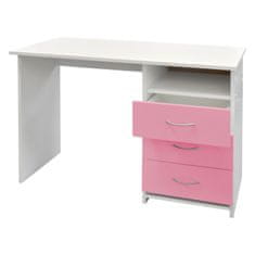 IDEA nábytek Psací stůl 44 růžová/bílá