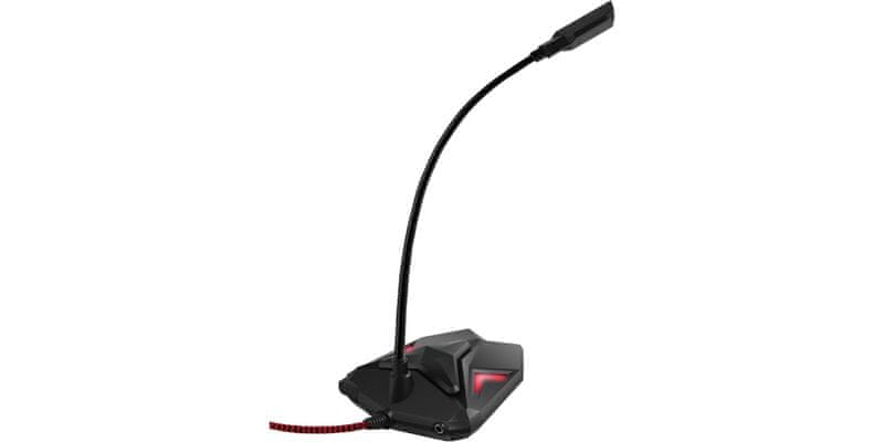 YENKEE YMC 1040 SCOUT (YMC 1040) herní mikrofon červené podsvícení funkce vypnutí mikrofonu