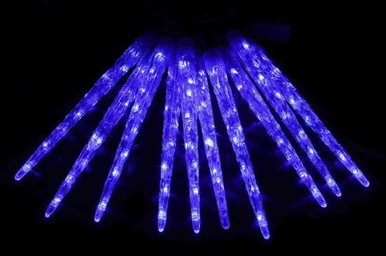 Seizis 10 LED kapajících rampouchů, 30 cm, venkovní, modré