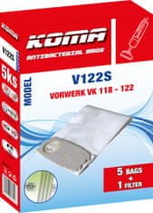 KOMA V122S - Sáčky do vysavače Vorwerk V 122 textilní, 5ks