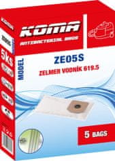 KOMA ZE05S - Sada 25 ks sáčků do vysavače Zelmer Vodník