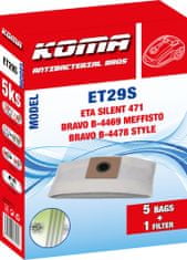 KOMA ET29S - Sáčky do vysavače ETA Silent 1471 textilní, 5ks