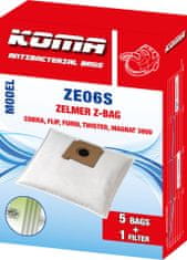 KOMA ZE06S - Sáčky do vysavače Zelmer Z-BAG textilní, 5ks