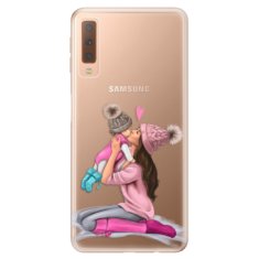 iSaprio Silikonové pouzdro - Kissing Mom - Brunette and Girl pro Samsung Galaxy A7 (2018)