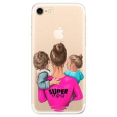 iSaprio Silikonové pouzdro - Super Mama - Boy and Girl pro Apple iPhone 7 / 8