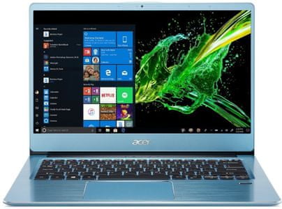 Notebook Acer Swift 3 Full HD SSD DDR4 krásný obraz detailní zobrazení