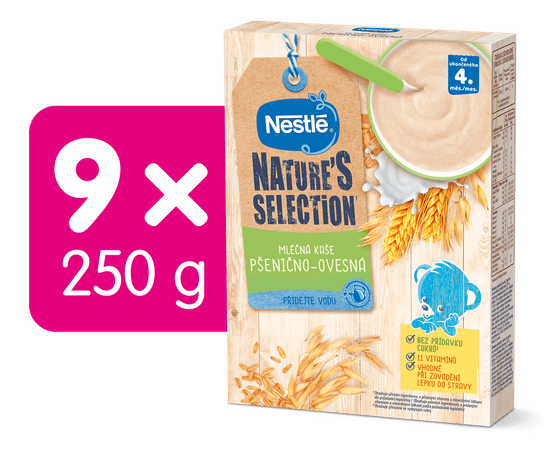Nestlé Mléčná kaše Pšenično-ovesná 9x250 g