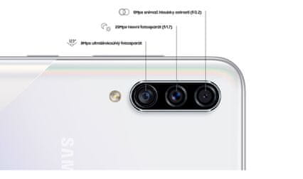 Samsung Galaxy A30S, trojitý fotoaparát, ultraširokouhlý, hĺbka ostrosti