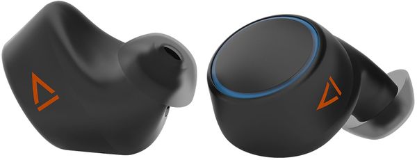 stylová sportovní špuntová sluchátka creative outlier air sport ipx5 výdrž 10 h nabíjecí pouzdro 30 h siri google assistant handsfree 5,6mm měniče grafenová membrána
