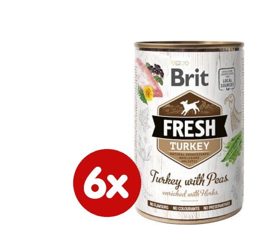 Brit Fresh Turkey with Peas 6x400g