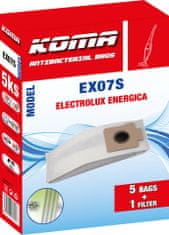 KOMA EX07S - Sáčky do vysavače Electrolux Energica ES 17 textilní, 5ks