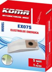 KOMA EX07S - Sáčky do vysavače Electrolux Energica ES 17 textilní, 5ks