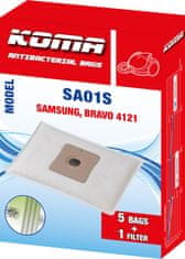 KOMA SA01S - Sáčky do vysavače Samsung, Bravo 4121 textilní, 5ks