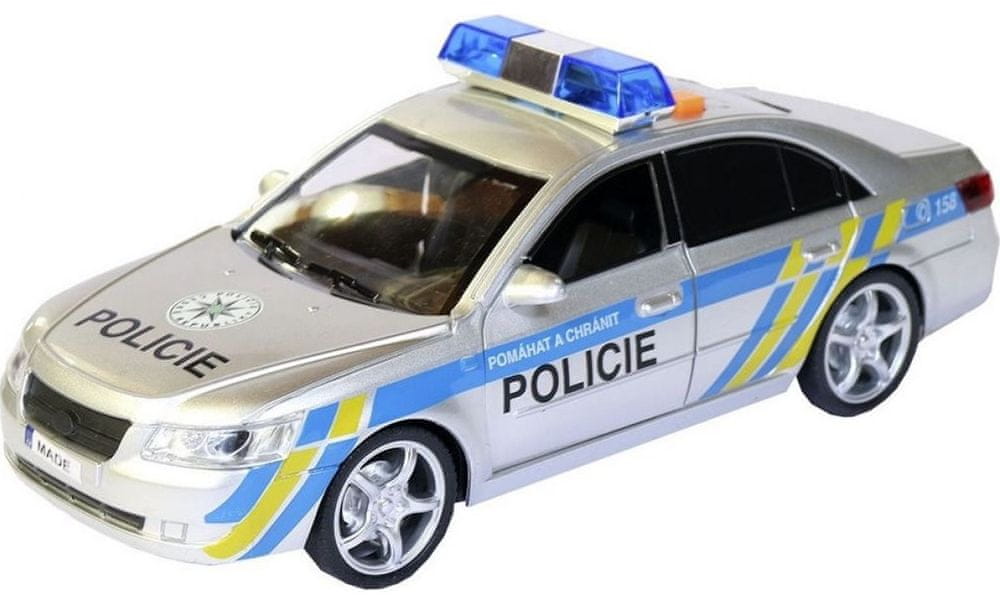MaDe Policejní auto s českým hlasem na setrvačník 24 cm - zánovní